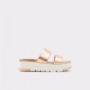 Aldo Cirea Wedge sandal - Flatform Sandalet Kadın Pembe Altın | KYCD83650