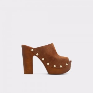 Aldo Drenania Heeled Mule - Platform Platform Ayakkabı Kadın Kahverengi | XCJB10965