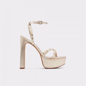 Aldo Geegully Ankle strap heeled sandal - Plateforme Platform Ayakkabı Kadın Altın | UMLB89150