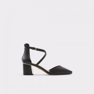 Aldo Grarwen Ankle strap heeled shoe Blok Topuklu Ayakkabı Kadın Siyah | ALKR14762