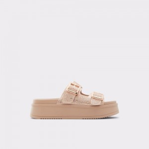 Aldo Jika Slide sandal - Flatform Sandalet Kadın Pembe Altın | OVNF46095