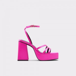 Aldo Landabriver Strappy heeled sandal - Plateforme Platform Ayakkabı Kadın Açık Pembe | JXAK06359