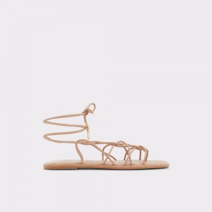 Aldo Posey Strappy flat sandal Sandalet Kadın Bej Rengi | QKUV73640