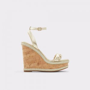 Aldo Saluth Wedge sandal - Wedge heel Sandalet Kadın Champagne | ROXY45081