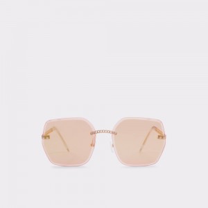 Aldo Yeranna Rectangle sunglasses Güneş Gözlüğü Kadın Pembe Altın | VDZK61075