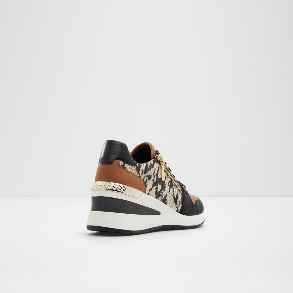 Aldo Adwiwiax Wedge sneaker - Wedge heel Spor Ayakkabı Kadın Siyah | KYZC89064