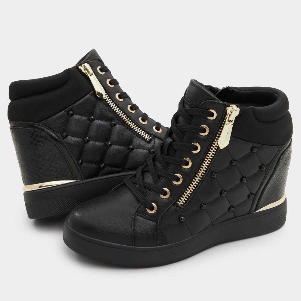 Aldo Ailannah High top sneaker - Wedge heel Spor Ayakkabı Kadın Siyah | BHPR05237