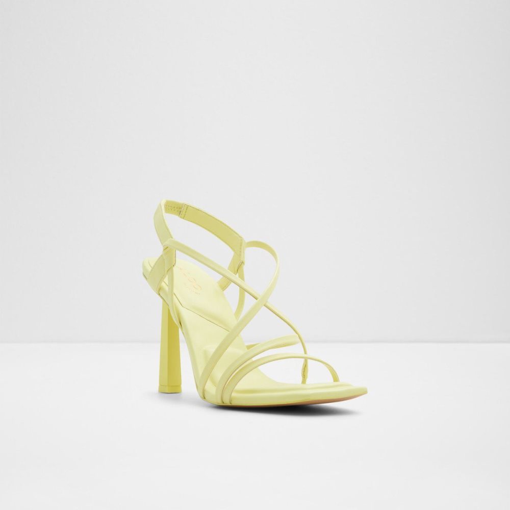 Aldo Amilia Strappy heeled sandal Sandalet Kadın Açık Sarı | CXUJ16853