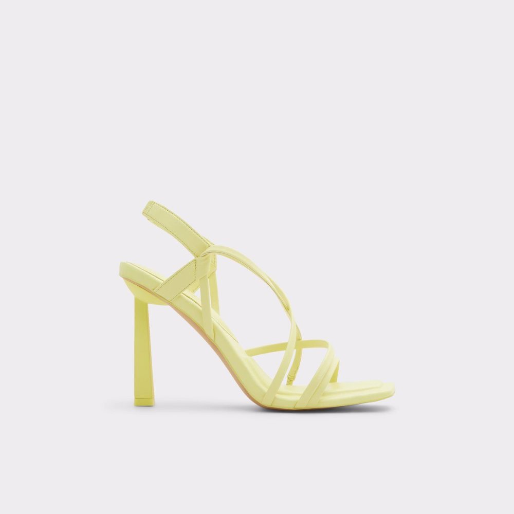 Aldo Amilia Strappy heeled sandal Sandalet Kadın Açık Sarı | CXUJ16853