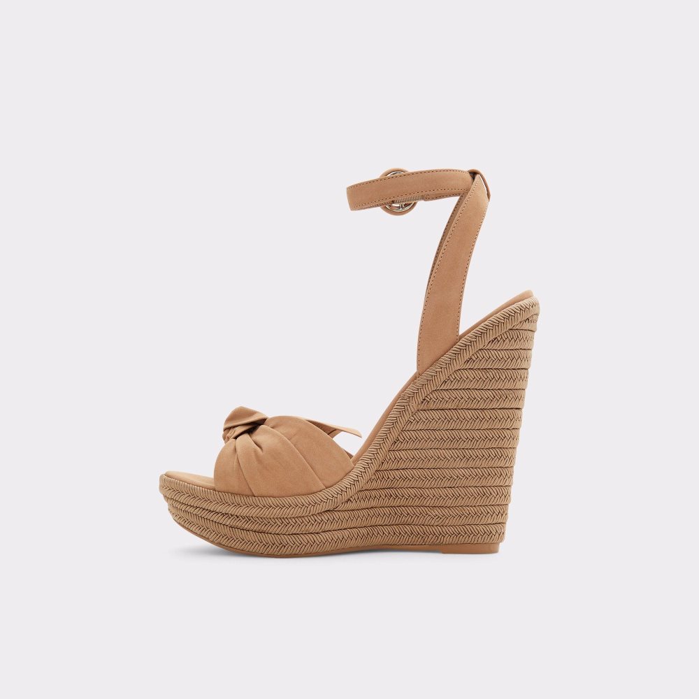 Aldo Besch Wedge sandal - Wedge heel Sandalet Kadın Kahverengi | GNBE79685