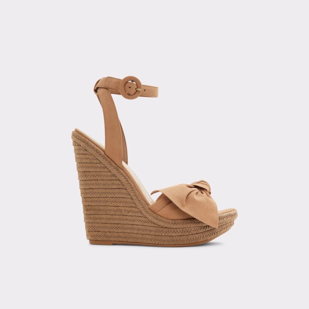 Aldo Besch Wedge sandal - Wedge heel Sandalet Kadın Kahverengi | GNBE79685