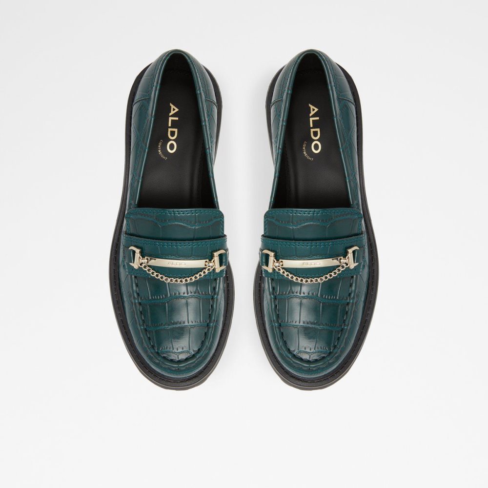 Aldo Bigstep Loafer - Lug sole Makosen Kadın Koyu Yeşil | ZKDX57649