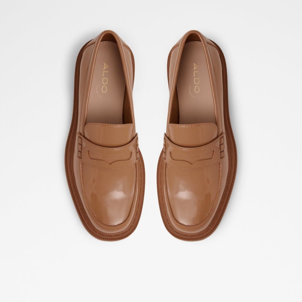 Aldo Bigstrut Loafer - Lug sole Makosen Kadın Koyu Bej Rengi | XQJR08962