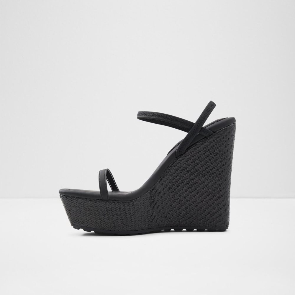 Aldo Bodish Wedge sandal - Wedge heel Sandalet Kadın Siyah | VIFD74256