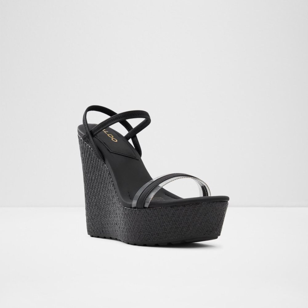 Aldo Bodish Wedge sandal - Wedge heel Sandalet Kadın Siyah | VIFD74256