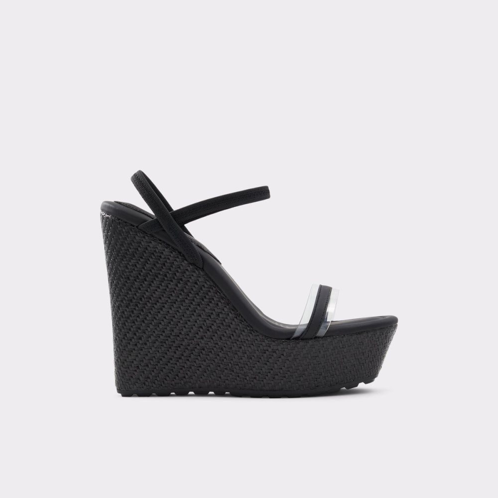 Aldo Bodish Wedge sandal - Wedge heel Sandalet Kadın Siyah | VIFD74256