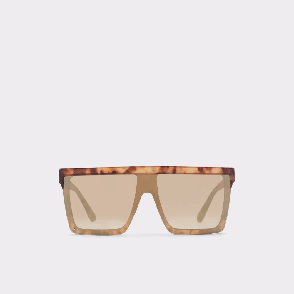 Aldo Brightside Shield sunglasses Güneş Gözlüğü Kadın Kahverengi | ZOBG78253