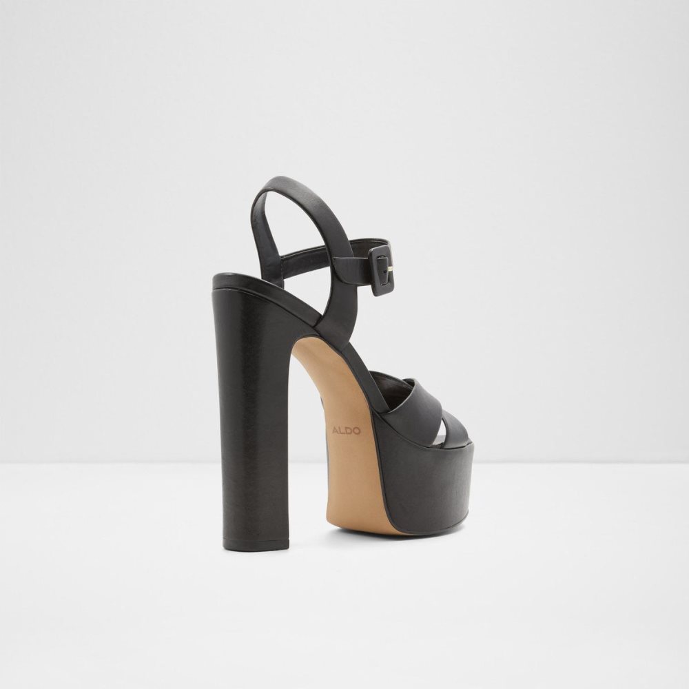 Aldo Camelia Ankle strap heeled sandal - Plateforme Platform Ayakkabı Kadın Siyah | OCSF56239