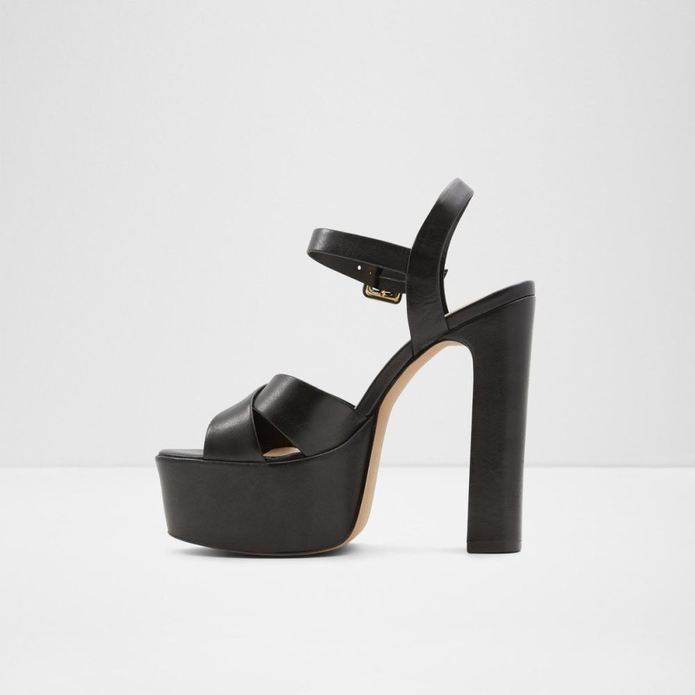 Aldo Camelia Ankle strap heeled sandal - Plateforme Platform Ayakkabı Kadın Siyah | OCSF56239