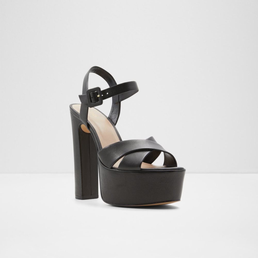 Aldo Camelia Ankle strap heeled sandal - Plateforme Platform Ayakkabı Kadın Siyah | OCSF56239