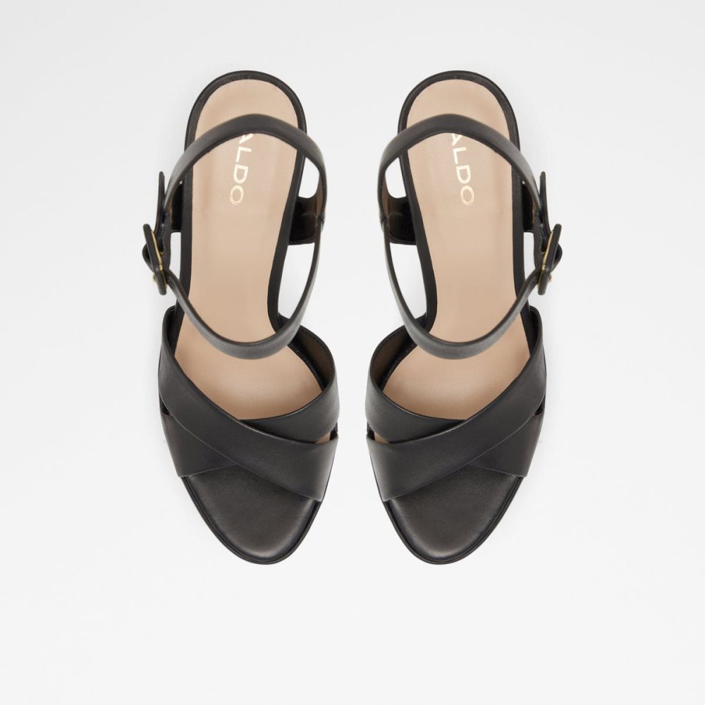 Aldo Camelia Ankle strap heeled sandal - Plateforme Platform Ayakkabı Kadın Siyah | OCSF56239