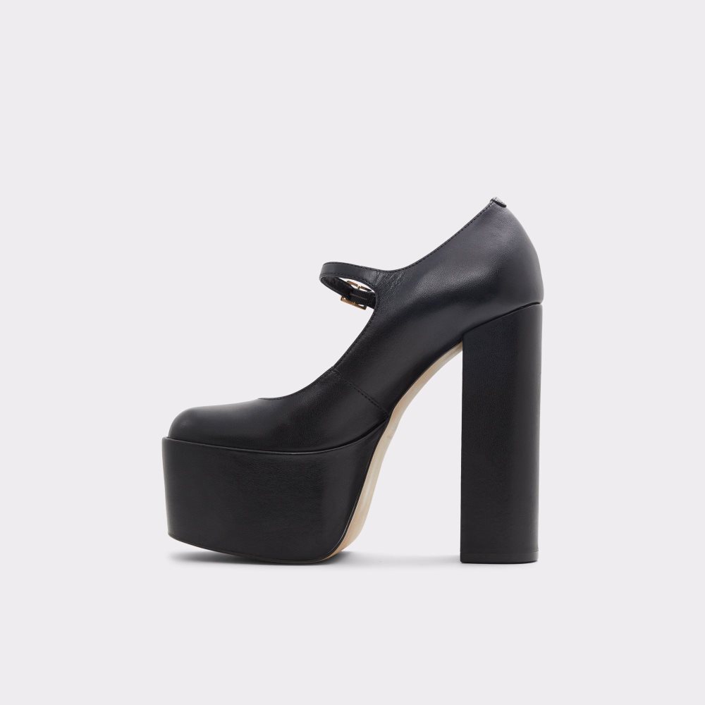 Aldo Cherr Heeled Mary Janes - Plateforme Platform Ayakkabı Kadın Siyah | ZOCL78602