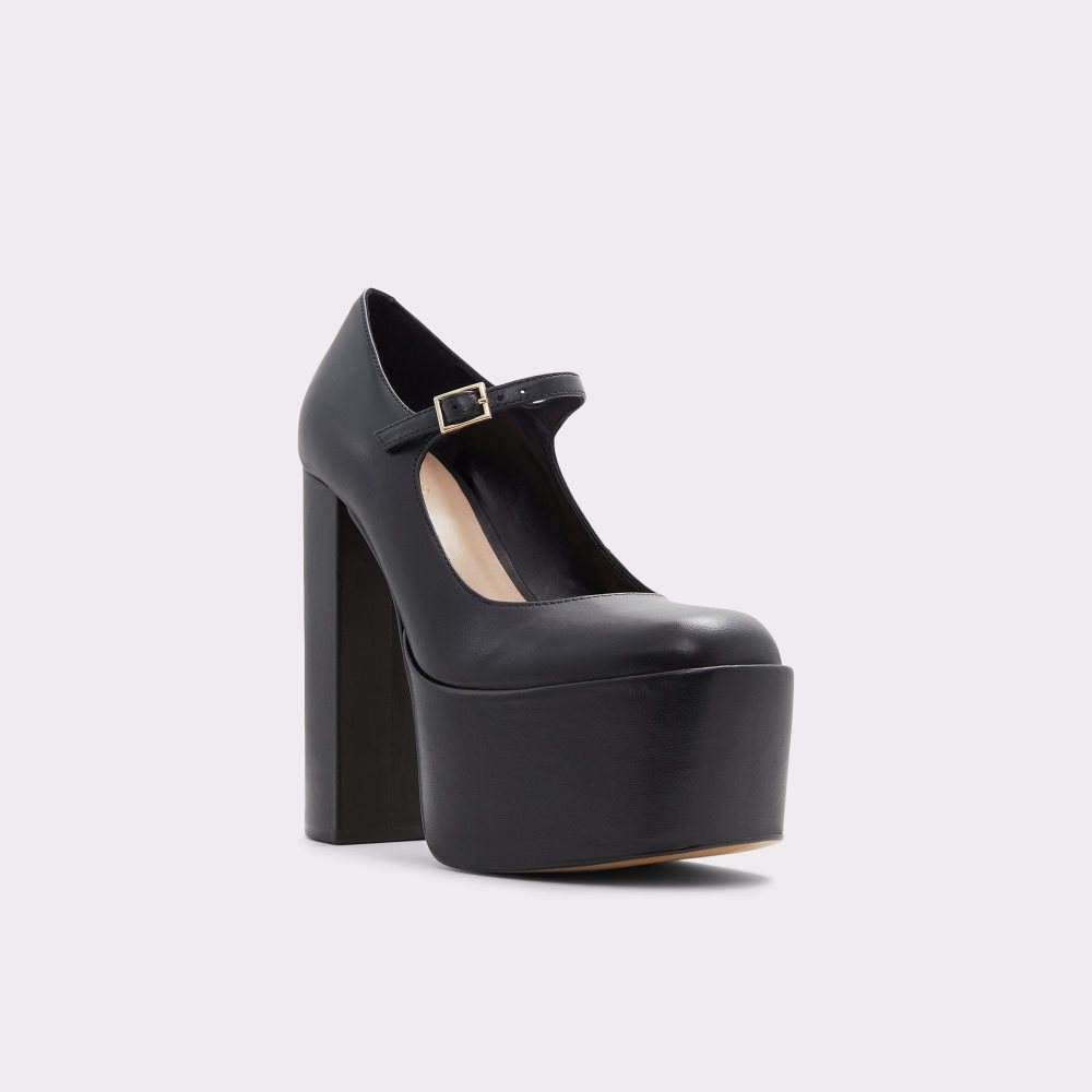 Aldo Cherr Heeled Mary Janes - Plateforme Platform Ayakkabı Kadın Siyah | ZOCL78602