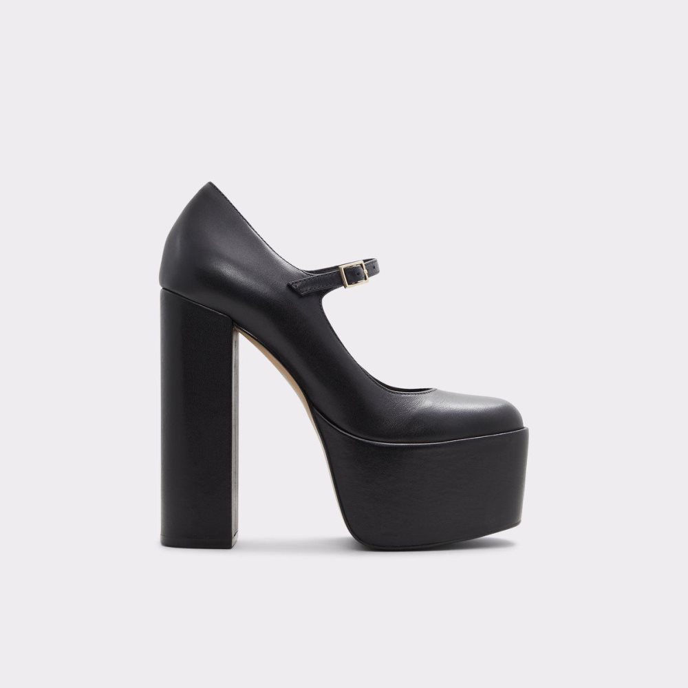 Aldo Cherr Heeled Mary Janes - Plateforme Platform Ayakkabı Kadın Siyah | ZOCL78602