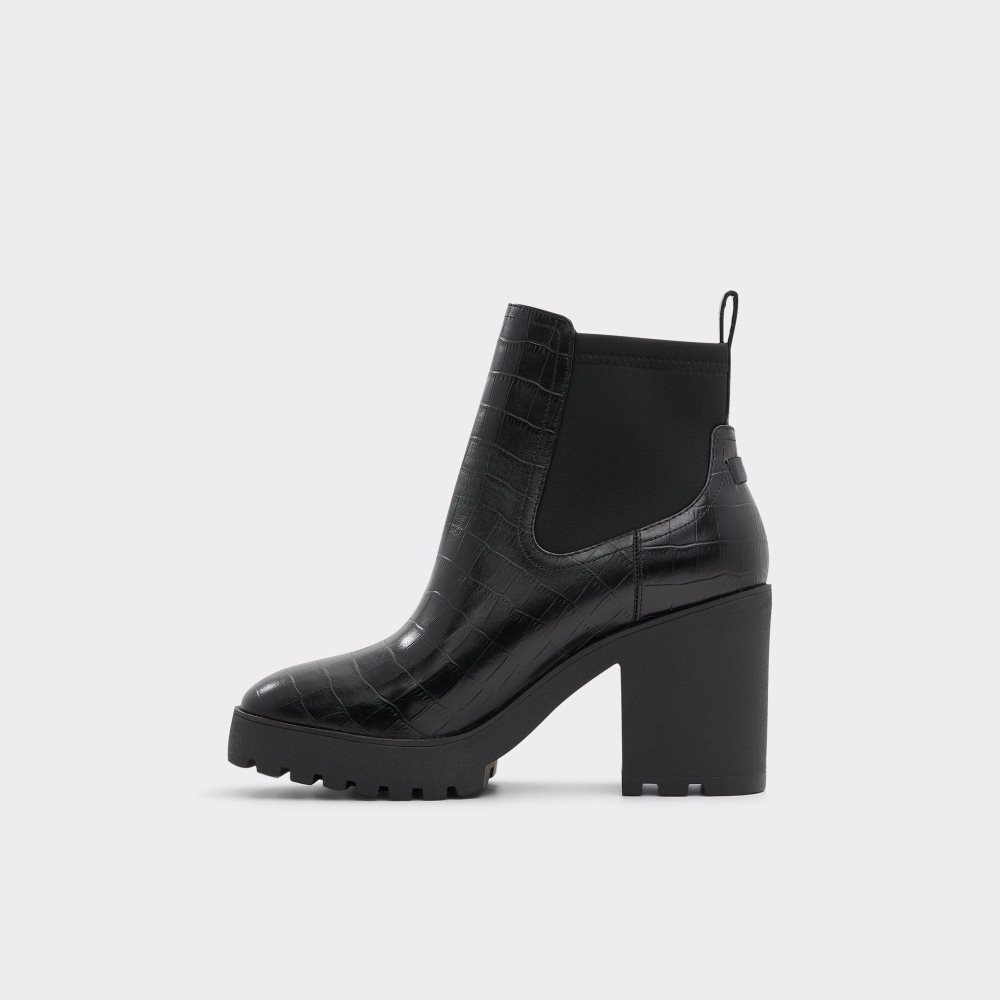 Aldo Chetta Chelsea boot - Lug sole Chelsea Bot Kadın Siyah | HXUT21568