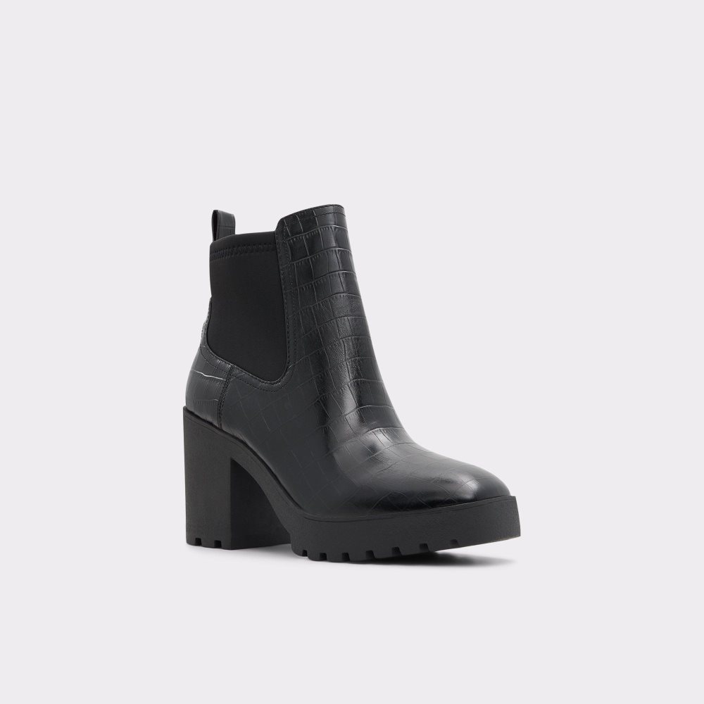 Aldo Chetta Chelsea boot - Lug sole Chelsea Bot Kadın Siyah | HXUT21568