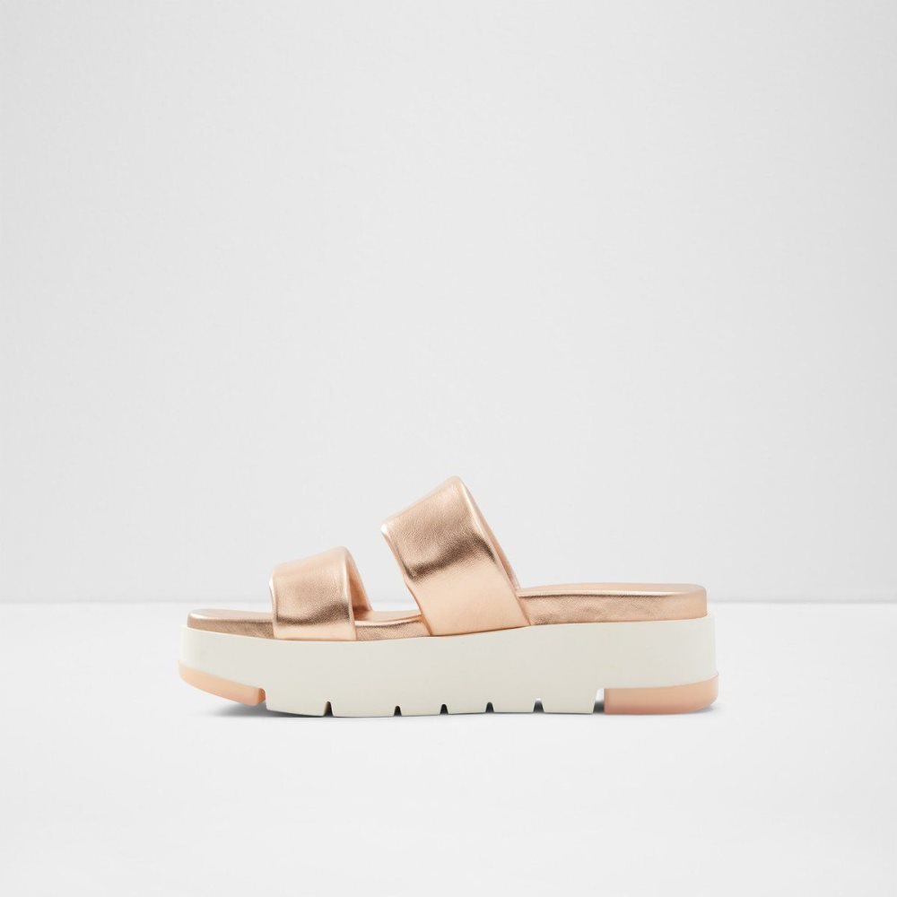 Aldo Cirea Wedge sandal - Flatform Sandalet Kadın Pembe Altın | KYCD83650