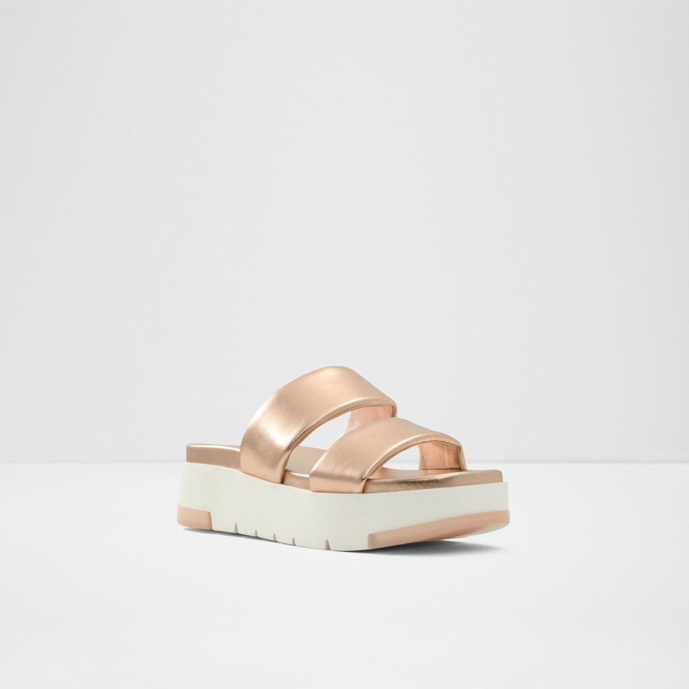 Aldo Cirea Wedge sandal - Flatform Sandalet Kadın Pembe Altın | KYCD83650