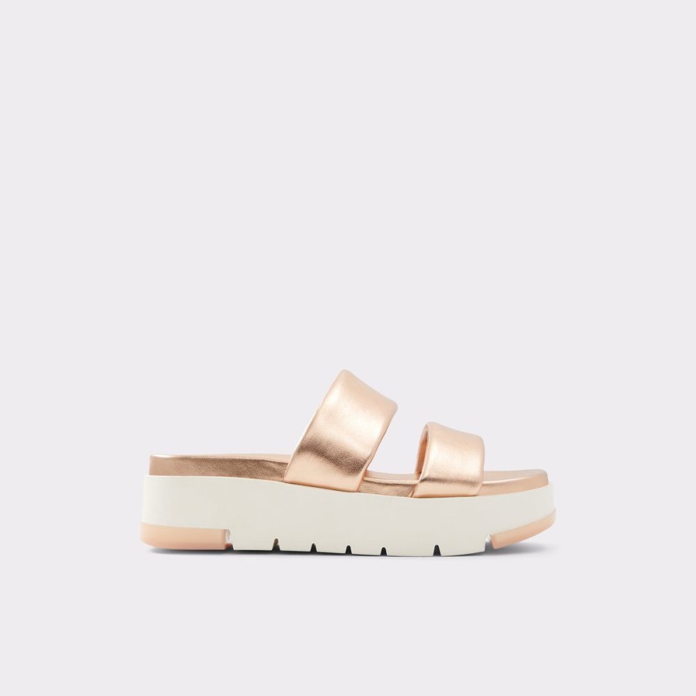 Aldo Cirea Wedge sandal - Flatform Sandalet Kadın Pembe Altın | KYCD83650