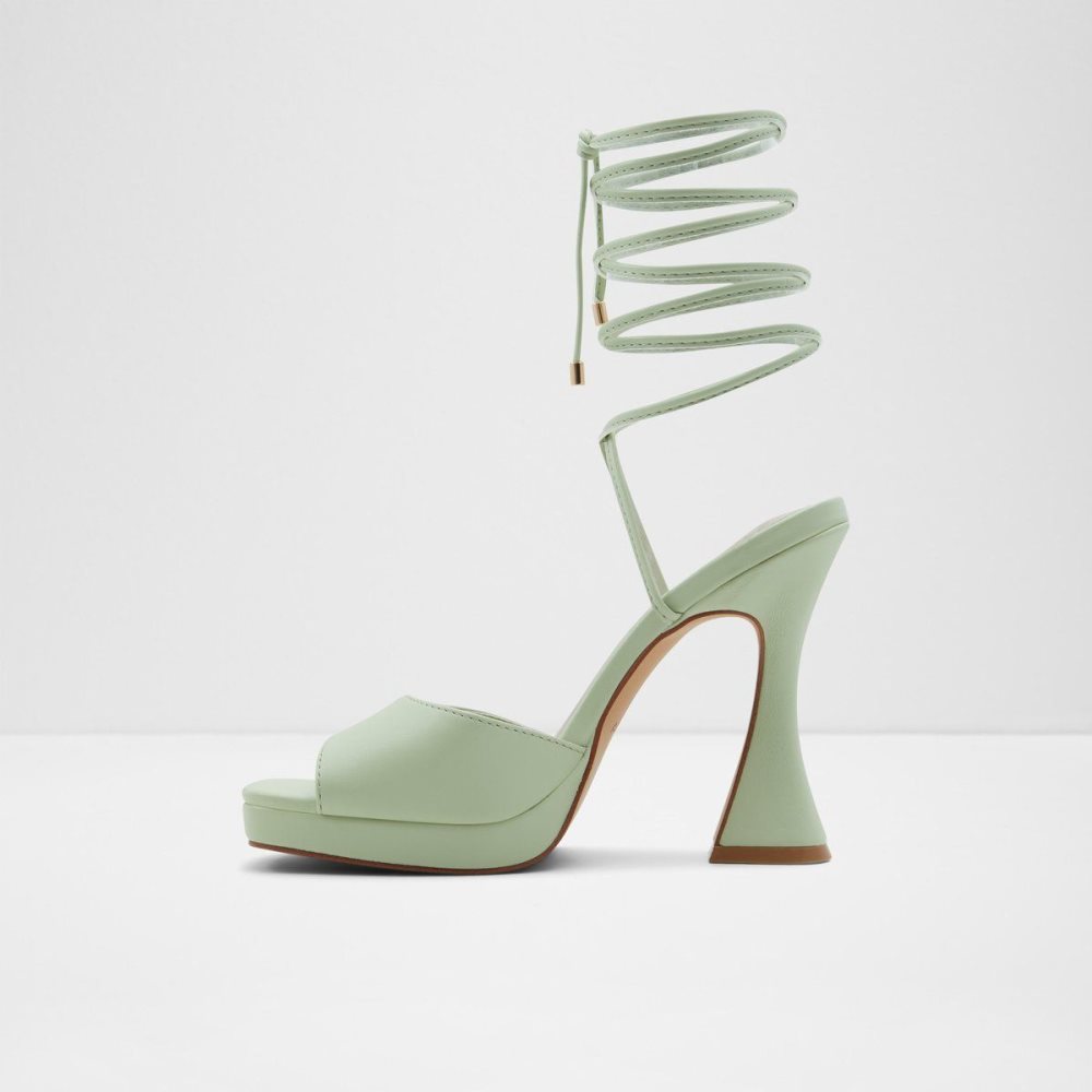 Aldo Daphnee High heel sandal - Platform Blok Topuklu Ayakkabı Kadın Açık Yeşil | QPUX27986