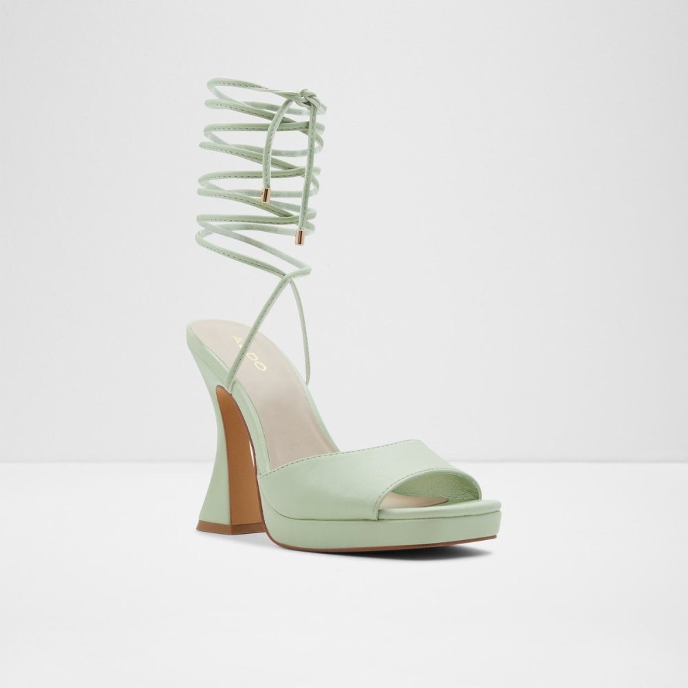 Aldo Daphnee High heel sandal - Platform Blok Topuklu Ayakkabı Kadın Açık Yeşil | QPUX27986