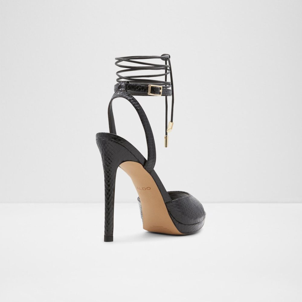 Aldo Docilla Strappy heeled sandal - Stiletto platform Platform Ayakkabı Kadın Siyah | ASJH35784