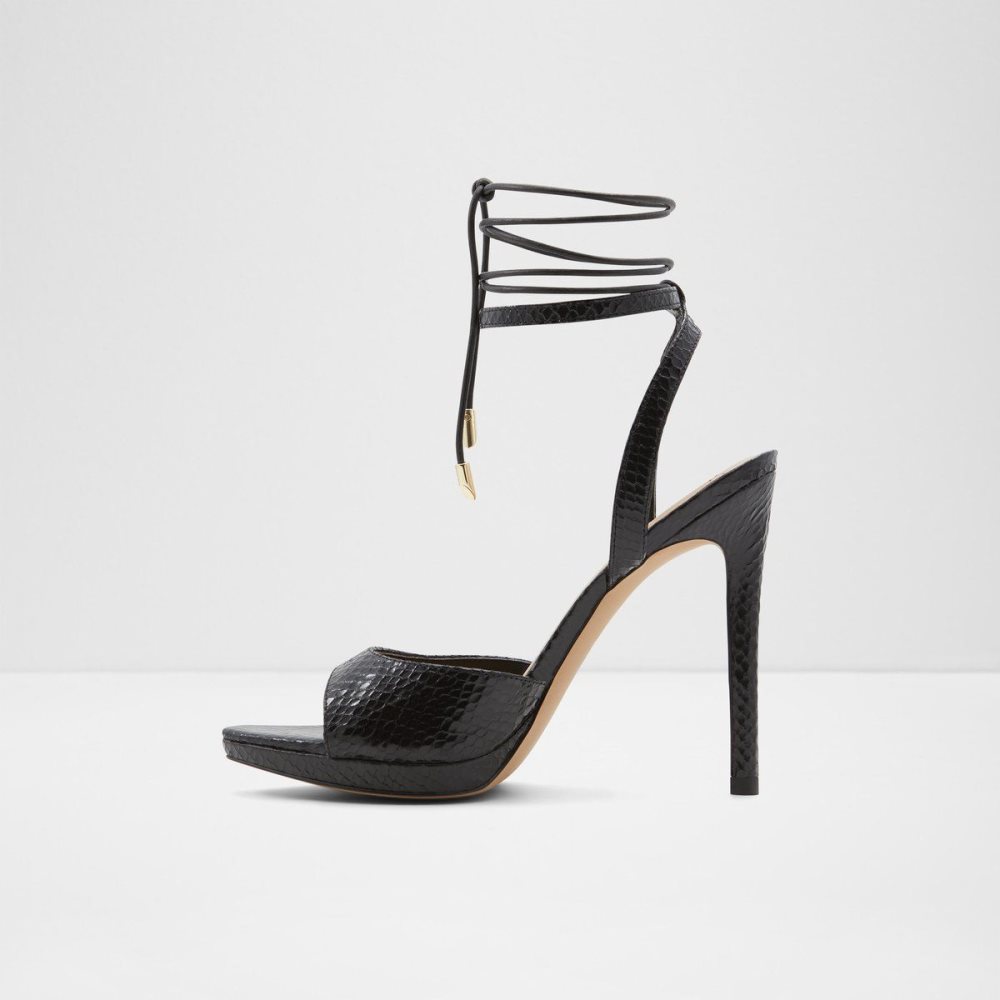 Aldo Docilla Strappy heeled sandal - Stiletto platform Platform Ayakkabı Kadın Siyah | ASJH35784