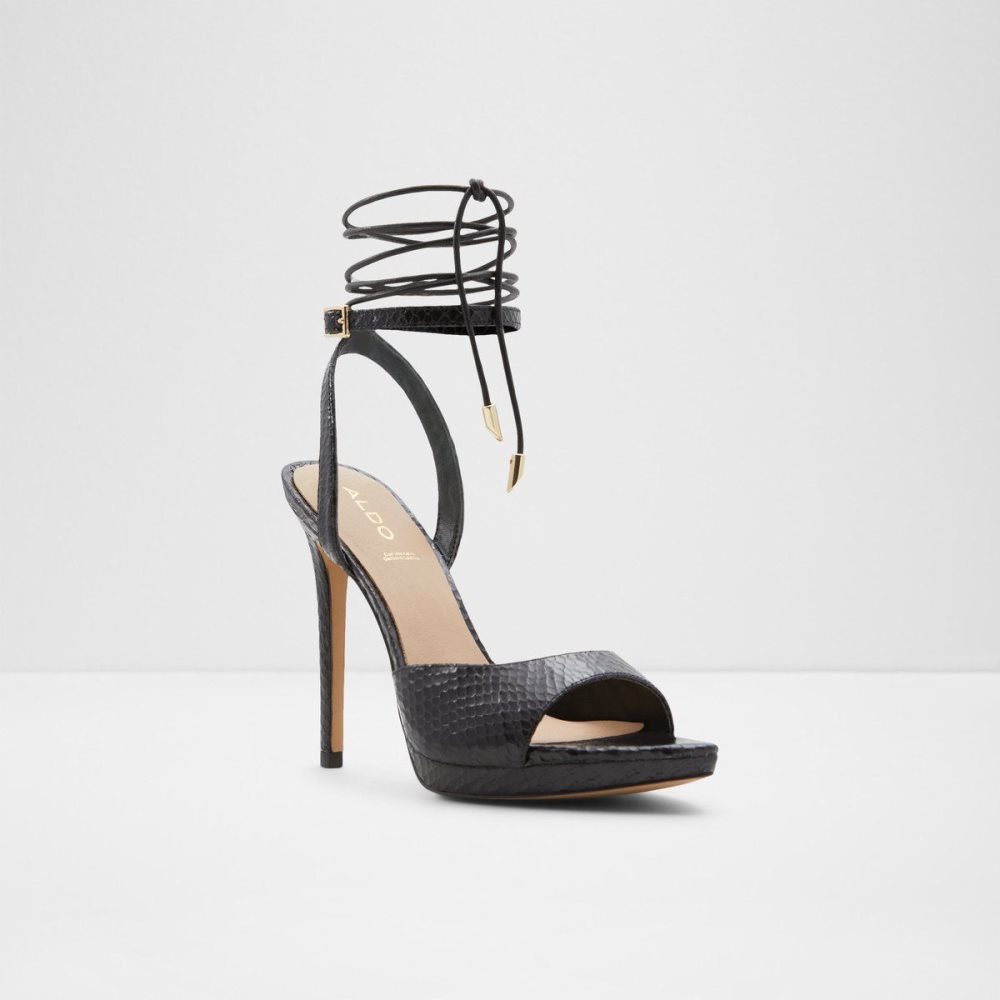 Aldo Docilla Strappy heeled sandal - Stiletto platform Platform Ayakkabı Kadın Siyah | ASJH35784