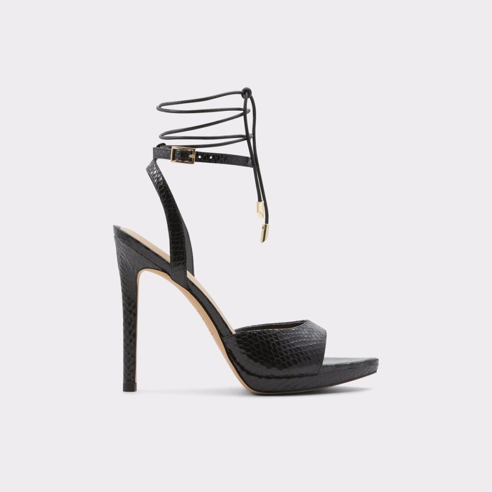 Aldo Docilla Strappy heeled sandal - Stiletto platform Platform Ayakkabı Kadın Siyah | ASJH35784