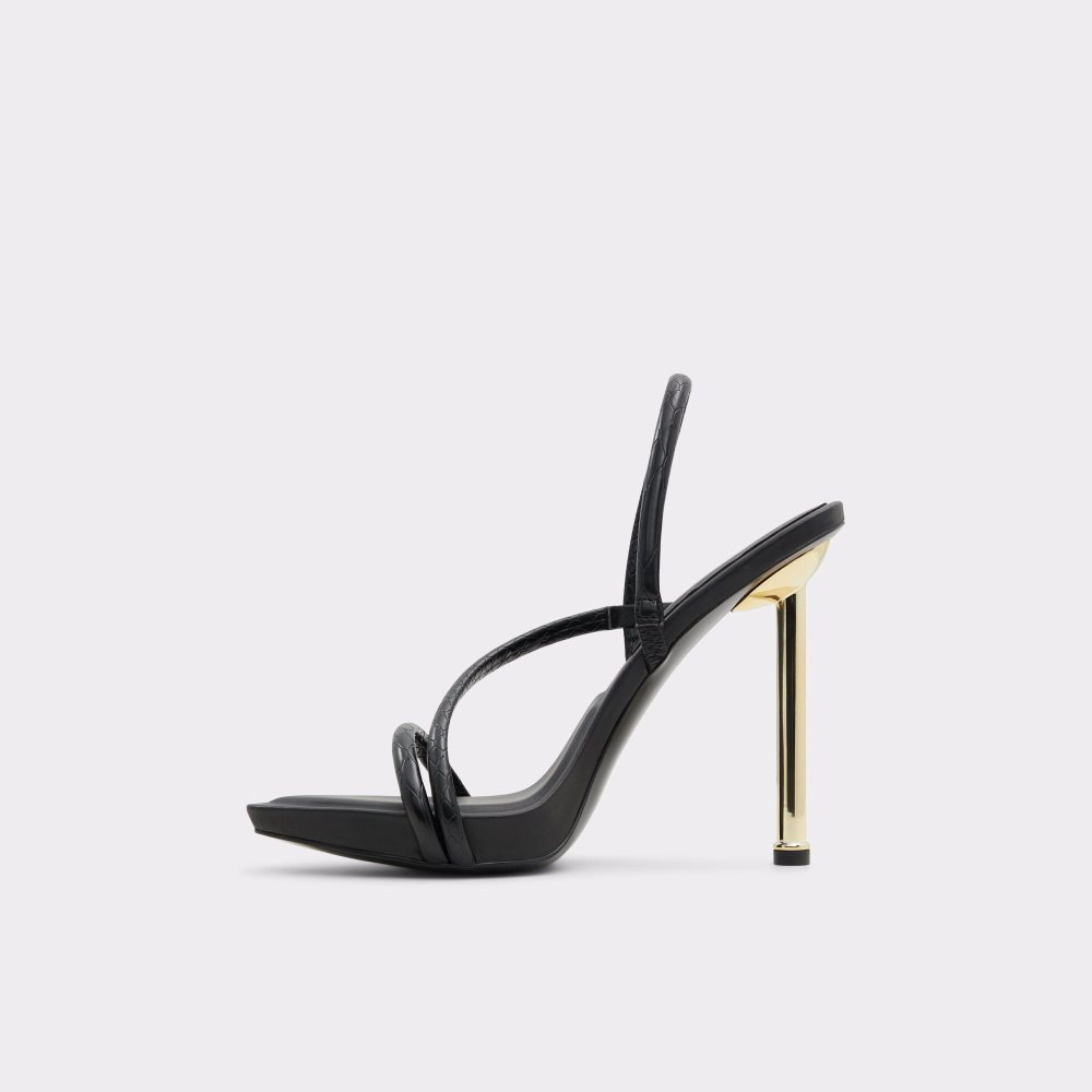 Aldo Dorah Sling back heeled sandal Sandalet Kadın Siyah | WHYT85971