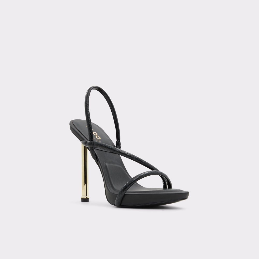 Aldo Dorah Sling back heeled sandal Sandalet Kadın Siyah | WHYT85971