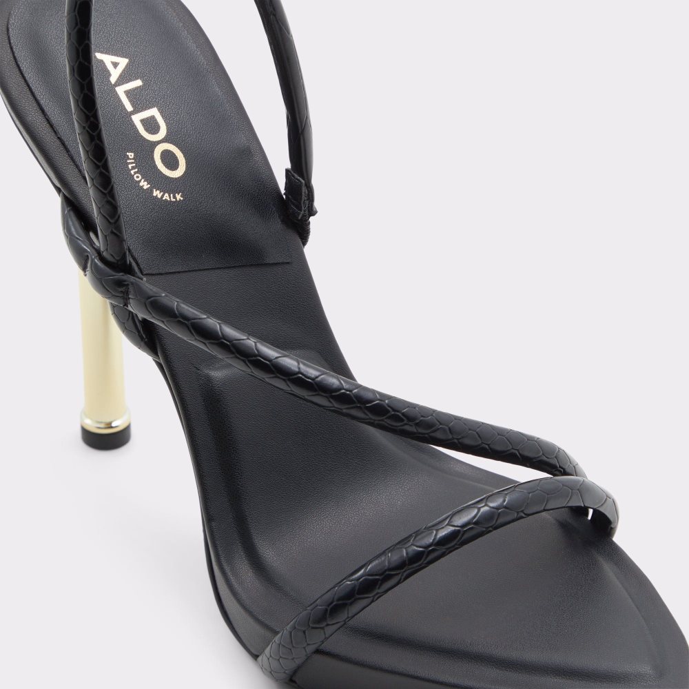 Aldo Dorah Sling back heeled sandal Sandalet Kadın Siyah | WHYT85971