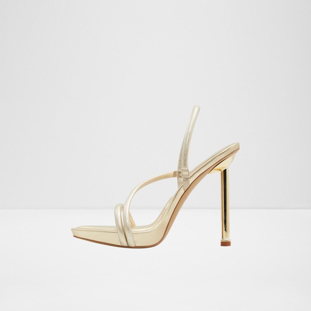 Aldo Dorah Sling back heeled sandal Sandalet Kadın Altın | ESTD49813