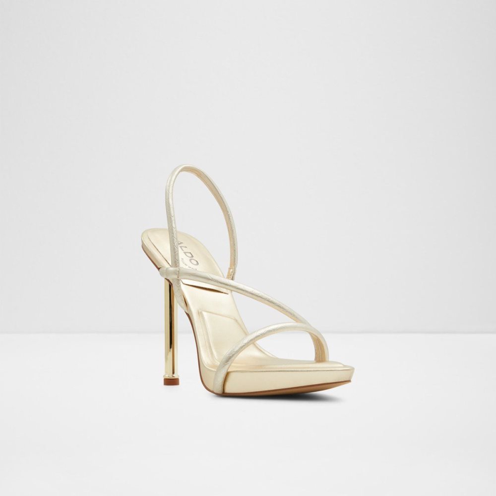 Aldo Dorah Sling back heeled sandal Sandalet Kadın Altın | ESTD49813