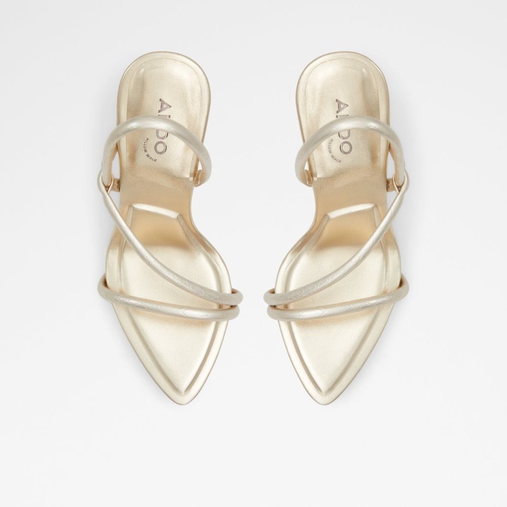 Aldo Dorah Sling back heeled sandal Sandalet Kadın Altın | ESTD49813