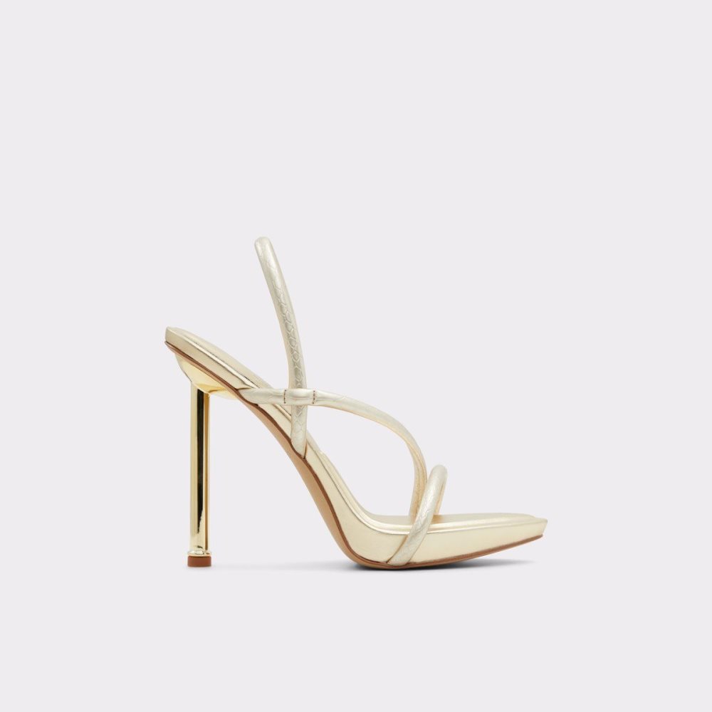 Aldo Dorah Sling back heeled sandal Sandalet Kadın Altın | ESTD49813