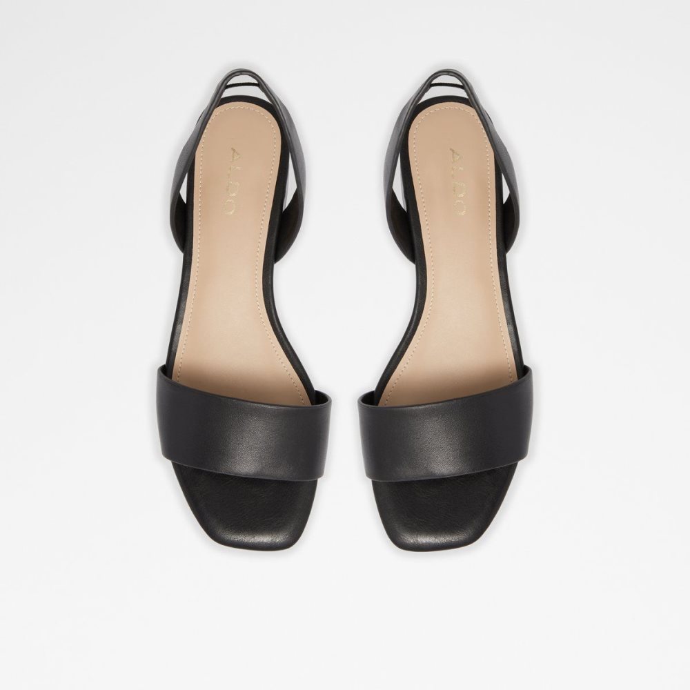 Aldo Doredda Sling back flat sandal - Block heel Topuklu Ayakkabılar Kadın Siyah | EMIP34615