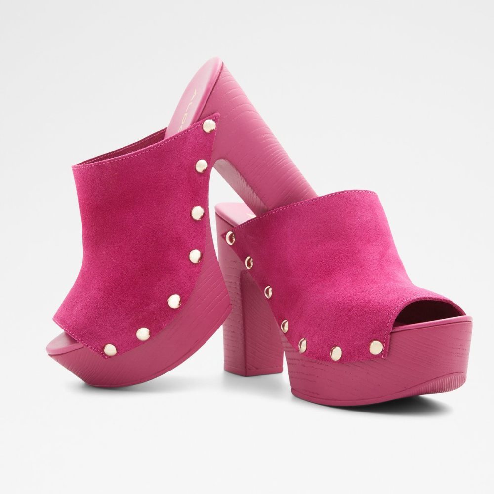 Aldo Drenania Heeled Mule - Plateforme Platform Ayakkabı Kadın Pembe | QJLW42153