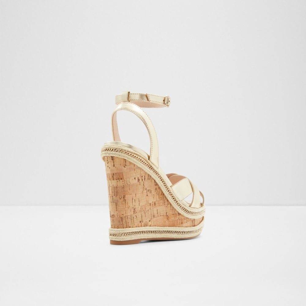 Aldo Droyers Wedge sandal - Wedge heel Sandalet Kadın Champagne | DIQW19465