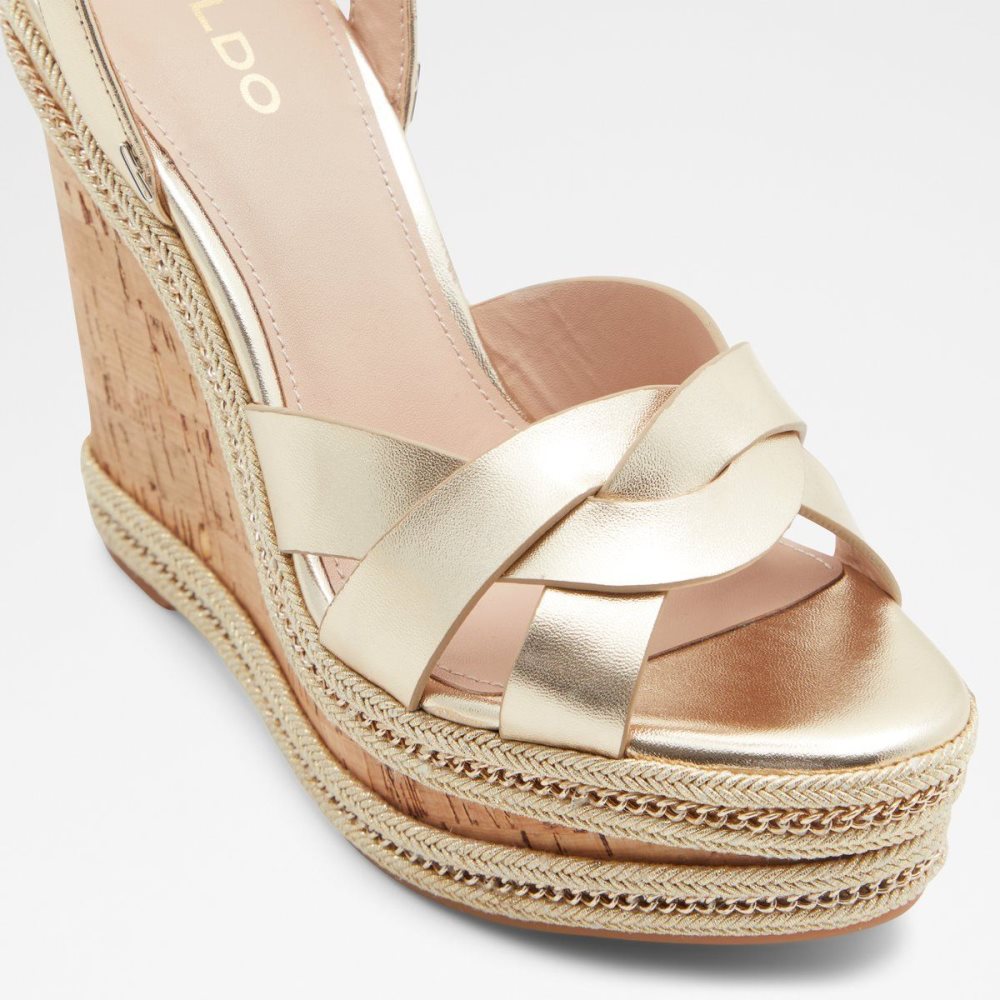 Aldo Droyers Wedge sandal - Wedge heel Sandalet Kadın Champagne | DIQW19465